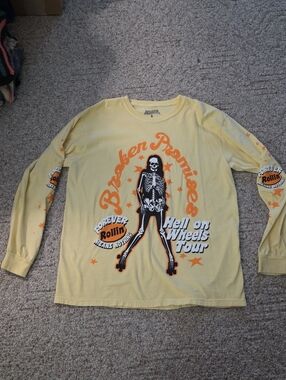 Broken Promises Yellow Long Sleeve Tee Unisex Large